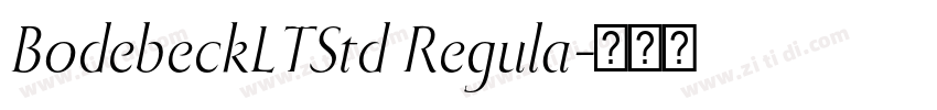 BodebeckLTStd Regula字体转换